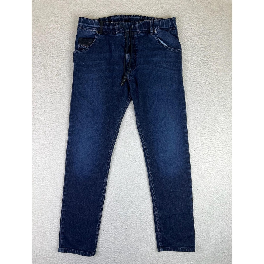 Diesel Krooley JoggJeans Mens 34x32 Blue Relaxed Tapered Stretch Denim Pants